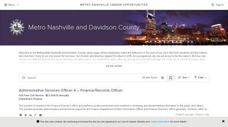 Metro Nashville and Davidson County - Government Jobs