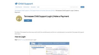 Tennessee Child Support Login | Make a Payment | Child-Support.com