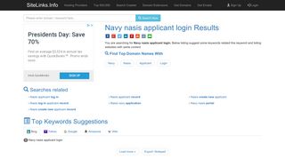 Navy nasis applicant login Results For Websites Listing - SiteLinks.Info