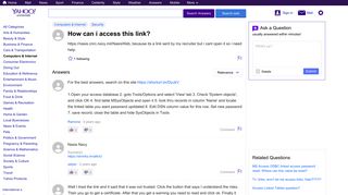 how can i access this link? | Yahoo Answers