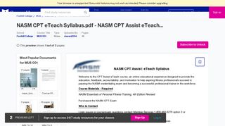 NASM CPT eTeach Syllabus.pdf - Course Hero