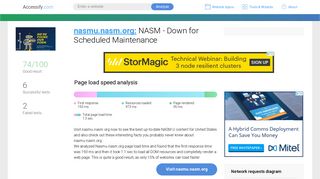 Access nasmu.nasm.org. NASM - Down for Scheduled Maintenance
