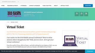 Virtual Ticket | 2019 NASPA Annual Conference