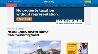 Nassau County sued for 'Intime' trademark infringement | Newsday