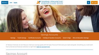 Nassau Financial Federal Credit Union - Personal - Bank - Savings ...
