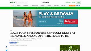 place your bets for the kentucky derby at hicksville nassau otb ... - Patch