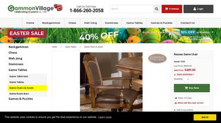 Nassau Game Chair - - GammonVillage Store USA