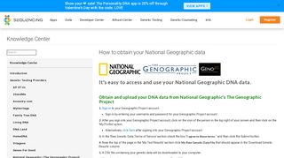 How to access & use National Geographic Genographic Project DNA ...