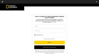 Sign in - Online Customer Services - National Geographic