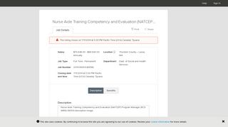 Nurse Aide Training Competency and Evaluation (NATCEP)