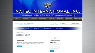 Account Login - NATEC International
