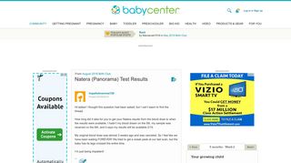 Natera (Panorama) Test Results - BabyCenter