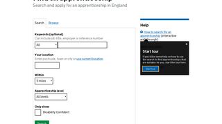 Find an Apprenticeship - government apprenticeship site