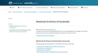 National Archives of Australia | australia.gov.au