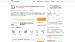 National Asbestos Workers Medical Fund Website - Fill Online ...