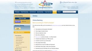 First National Bank and Trust Co - Chickasha - Online - Online Banking
