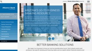 Alliance Bank of Arizona - Arizona Business Checkings, Savings & More