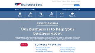 Business Banking Solutions | First National Bank