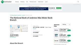 The National Bank of andrews - 101 Nw First Street, Andrews, TX -