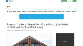 Russian hackers blamed for $2.4 million cyber-heist at National Bank ...