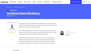 The National Bank of Blacksburg Reviews and Ratings - Bankrate.com