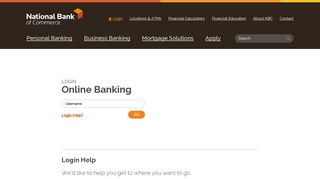National Bank of Commerce - Account Login