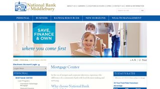 National Bank of Middlebury – Mortgage Loans - Index