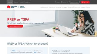 RRSP or TFSA for your project? | National Bank