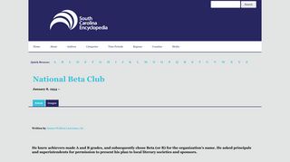 National Beta Club - South Carolina Encyclopedia