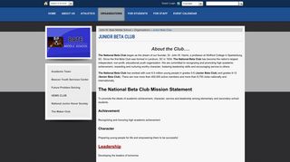 Junior Beta Club - John W. Bate Middle School