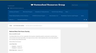 Homeschool Resources Group | National Beta Club Honor Society