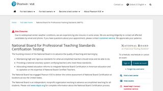 National Board for Professional Teaching Standards ... - Pearson VUE