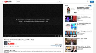 National Board Certification: Value for Teachers - YouTube