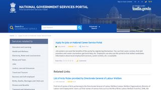 Apply for jobs on National Career Service Portal | National ...