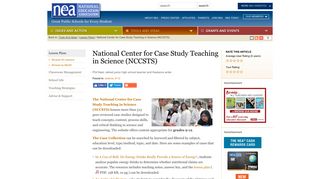 NEA - National Center for Case Study Teaching in Science (NCCSTS)