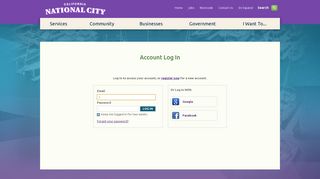 Account Log In | National City, CA