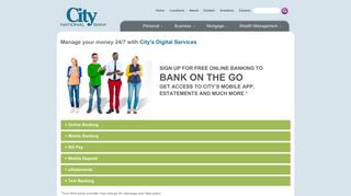 We make online and mobile banking easy | City National Bank