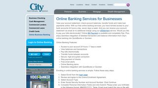 Free online banking services for businesses | City National Bank