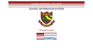 Students Login - ghana national college
