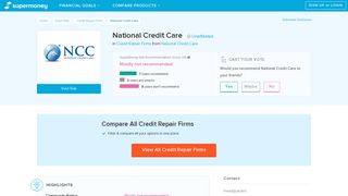 National Credit Care Reviews - Credit Repair Firms - SuperMoney