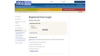 NEA - Registered Users Login