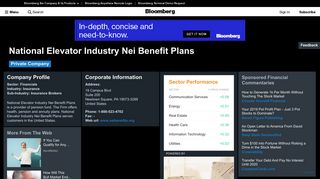 National Elevator Industry Nei Benefit Plans: Company Profile ...