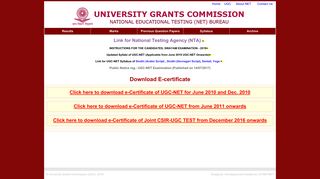 University Grants Commission - NET