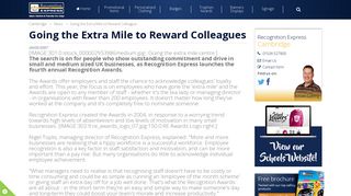 Going the Extra Mile to Reward Colleagues : Recognition Express ...