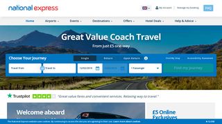 National Express // Members homepage