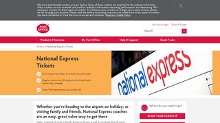 National Express Tickets | Post Office