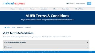 VUER Terms & Conditions | National Express Coaches