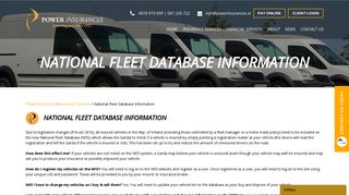 National Fleet Database Information - Power Insurances