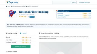 National Fleet Tracking Reviews and Pricing - 2019 - Capterra