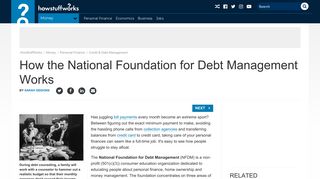 How the National Foundation for Debt Management Works - Money ...